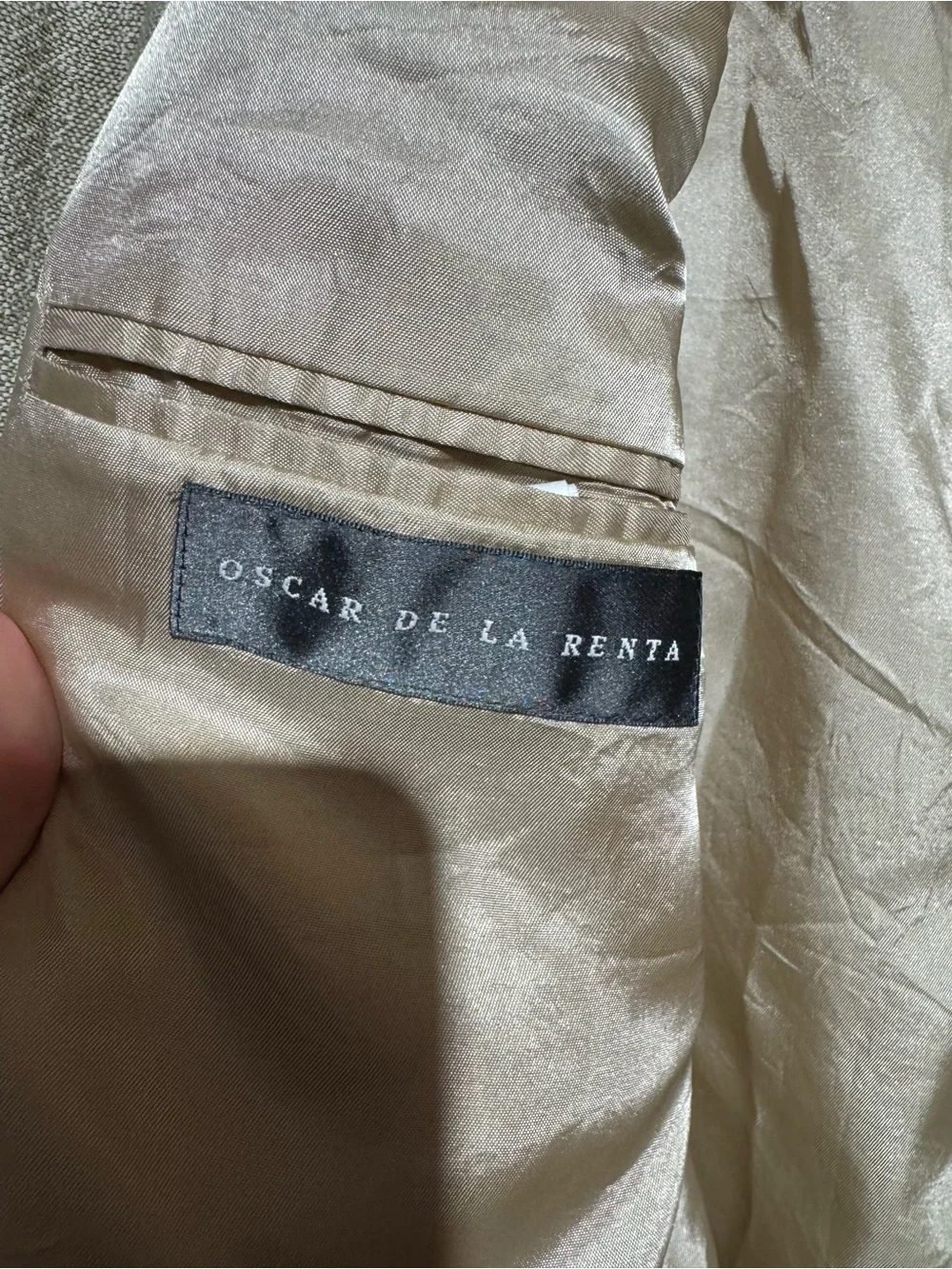 Oscar De La Renta 100% silk Blazer Sport Coat Men Size 46R Quiet Luxury Resort